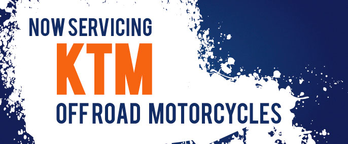 Servicing KTM off road motorcycles